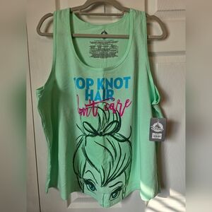 NWT Size XL Disney Mint Green Tinker Bell Graphic Tank Top